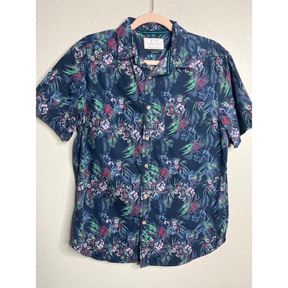 Denim & Flower Size Large Hawaiian Floral Slim Fit Cotton Shirt - Picture 1 of 10